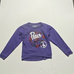 Hanes Girls “Peace” Sweatshirt | Size S (6/6X) 💜✌️